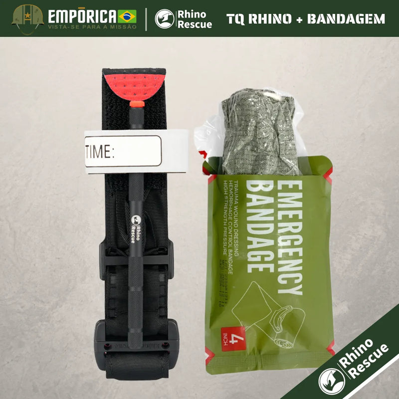 TORNIQUETE RHINO RESCUE + BANDAGEM ISRAELENSE